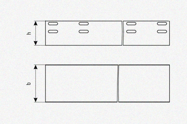 Лоток глухой ЛМГ 75х50х2000 УТ1,5, оцинкованный лист S1,5
