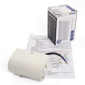 Светильник уличный светодиодный, 2х5W, 800Lm, 3000K, белый DH053 Feron