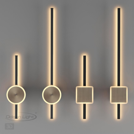 Настен.св-к IP20 LED 12W 760Лм 3000K STILO черн/бронза/металл ODEON LIGHT