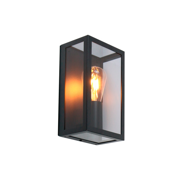 Фасадный светильник GWL-E27-IP65 Черный+Дымчатый Лофт General