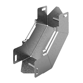 Угловой соединитель внутренний к лотку УЛ 600х65, толщ. 1,2 мм, гор. цинк Ostec