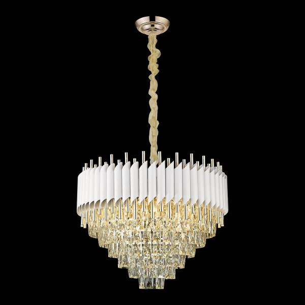 Люстра подвесная Белое золото/Прозрачный, Белый E14 15*40Вт WE138.15.003 WERTMARK