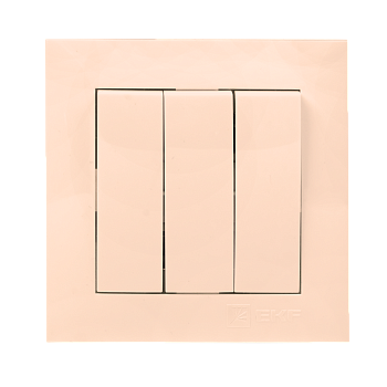 Валенсия выключатель 3-кл, 10А кремовый PROxima EKF