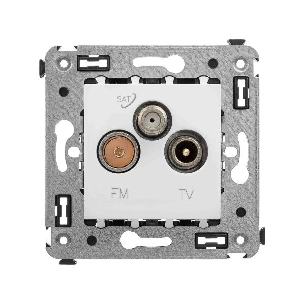 Розетка TV-FM-SAT в стену, "Avanti", "Белое облако" DKC