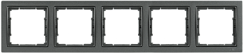 Рамка 5-местная квадратная РУ-5-БА BOLERO Q1 антрацит IEK