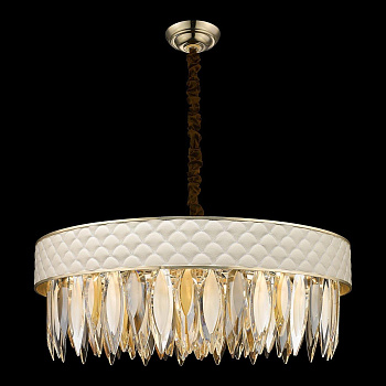 Люстра подвесная Золото, Бежевый/Прозрачный, Дымчатый, Янтарный E14 19*40Вт WE143.19.303 WERTMARK