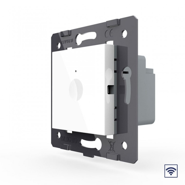 Одноклавишный сенсорный выключатель Module с функцией радиоуправления, цвет белый (механизм) Livolo