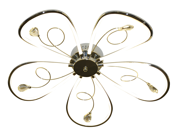 Потолочный светодиодный светильник LC575/5 CH хром 65W 4200K 620*620*110 (Без ПДУ) Ambrella Light