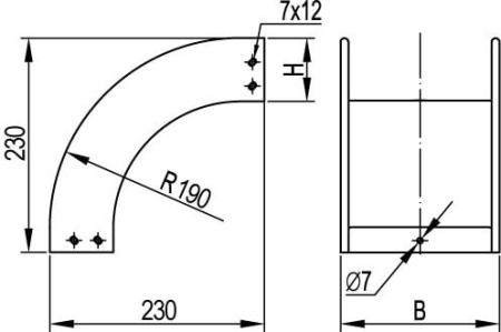 Угол CD 90 вертикальный внеш. 90° 50/50, цинк-ламельный DKC