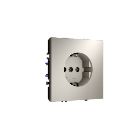 Розетка встраиваемая Voltum S70 с заземлением 16А, (кашемир)