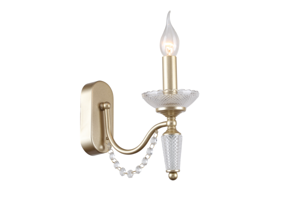 Настенный светильник (бра) 1*E14 40Вт Золото IP20 Zoe FR2009WL-01G Freya