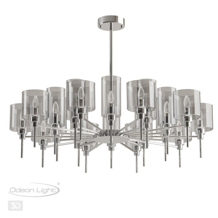 Люстра E14 20*40W DIATRA хром/дымчатый ODEON LIGHT