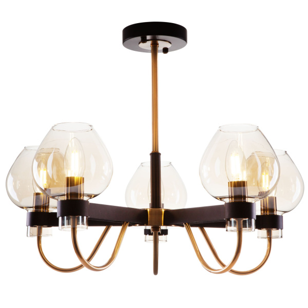 Люстра 5*E14 60Вт Черный IP20 Tara FR5028PL-05B Freya