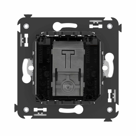 Розетка TV оконечная в стену, "Avanti", "Черный квадрат" DKC