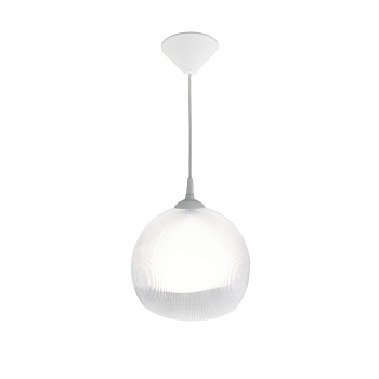 16-60 (НСБ 12-60-257) Светильник декоративный, подвесной, двойной плафон, 230В/50Гц, 1хЕ27, мах60Вт, ø250, ø200 х900мм, IP20, полистирол, призматическ