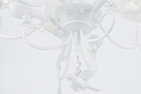 Люстра 6*E14 40Вт Жемчужный белый IP20 Passarinho ARM001-06-W Maytoni