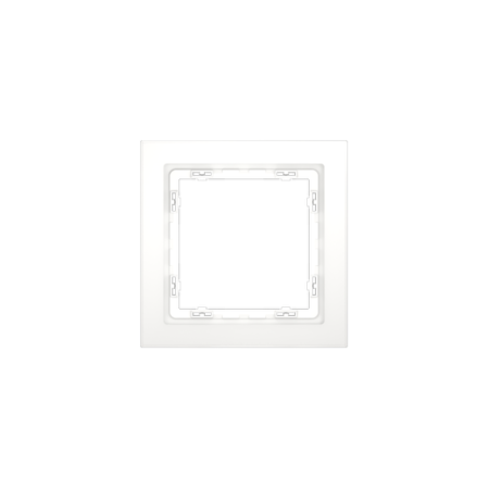 Рамка стеклянная Voltum S70 на 1 пост, (белый, матовый, стекло)