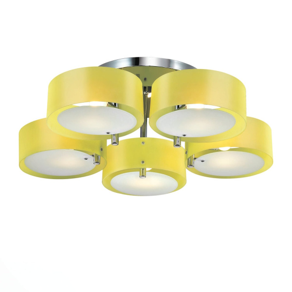 Люстра потолочная Хром/Желтый E27 5*60Вт SL483.092.05 EVOLUCE