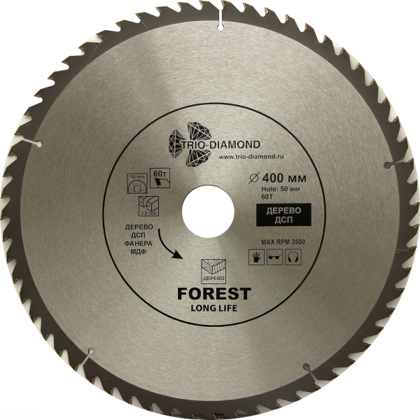 Диск пильный 400*50*60Т FLL841 Trio-Diamond