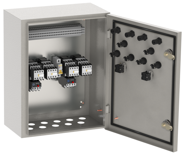 Ящик упр. РУСМ5434-2274 реверс. 2 фидера без перекл. 1,6А IP54 IEK