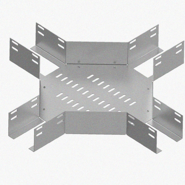 Лоток крестообразный перфорированный КМ 500х65 УТ1,5, оцинкованный лист S1,5