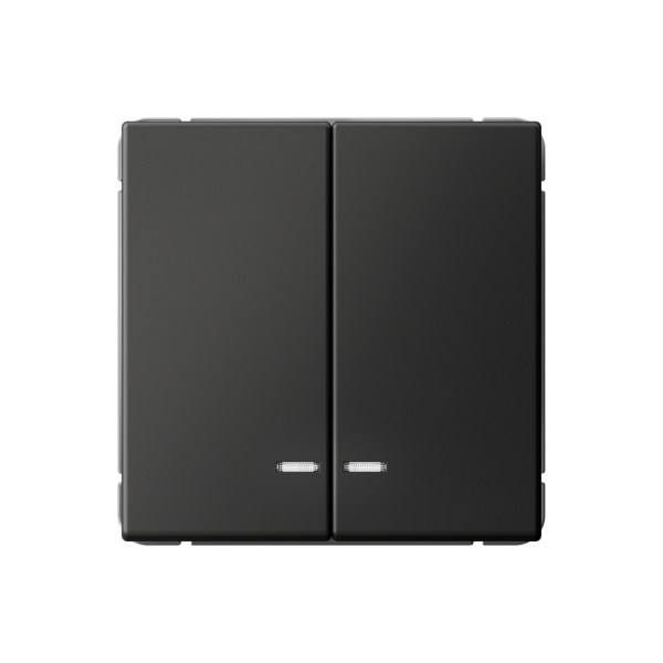 ARTGALLERY 2-клавишный ВЫКЛЮЧАТЕЛЬ с подсветкой, сх.5а, 10АХ, механизм, БАЗАЛЬТ Systeme Electric