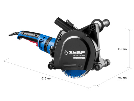 Штроборез (бороздодел) Профессионал, ЗШ-П45-2100 ПВТК, 45 мм, 180 мм диск, 2100 Вт ЗУБР