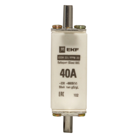 Плавкая вставка ППН-33 100/ 40А габарит 00С PROxima EKF