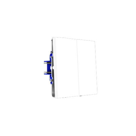 Выключатель встраиваемый Voltum S70 двухклавишный 10А, (белый глянцевый)