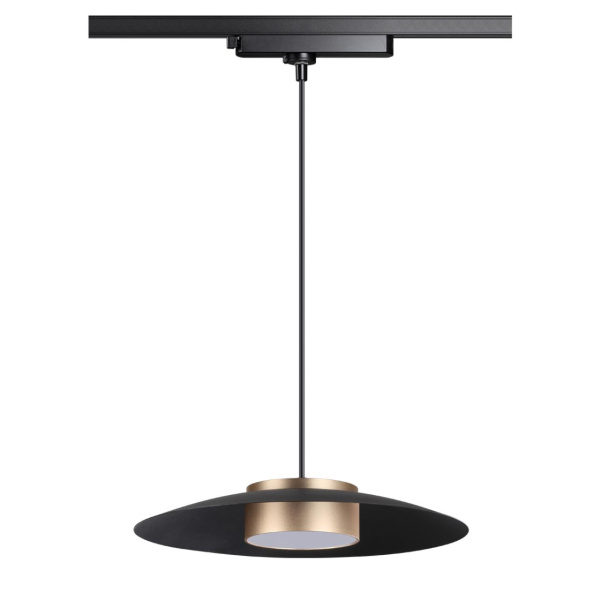 Св-к трековый,провод 1м IP20 LED 4000K 18W 220-240V черный/золото PILZ NOVOTECH