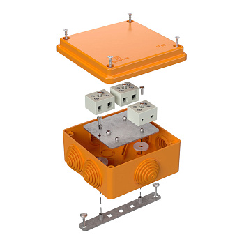Коробка огнестойкая для о/п 40-0300-FR6.0-6 Е15-Е120 100х100х50 RAL2004 Промрукав (17 шт/уп)