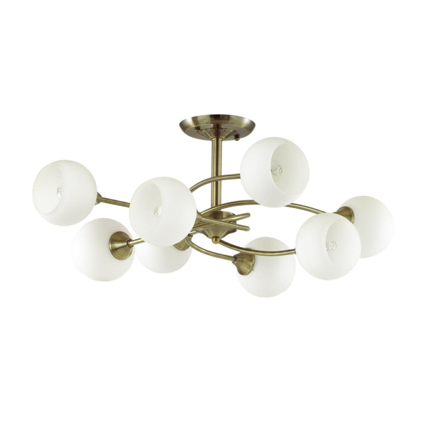 Люстра потолочная E27 8*60W 220V DANIELLA античная бронза LUMION