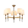 Люстра E14 5*40W LONDON бронзовый/белый/ткань ODEON LIGHT