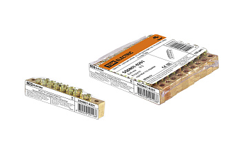 Шина "N" нулевая 6х9мм 8/2 (8групп/крепеж по краям) инд. стикер TDM