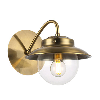 Светильник настенный Античная бронза/Прозрачный E14 1*40Вт SLE110101-01 EVOLUCE