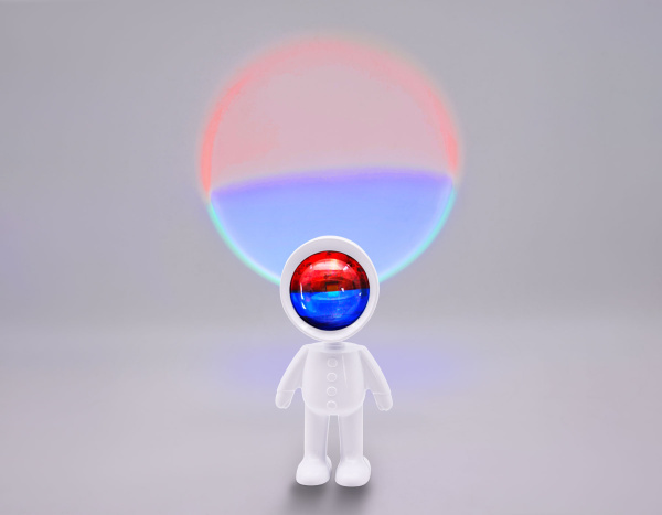 Атмосферная светодиодная настольная лампа DE8225 WH белый LED Красный+Синий 3W Ambrella Light