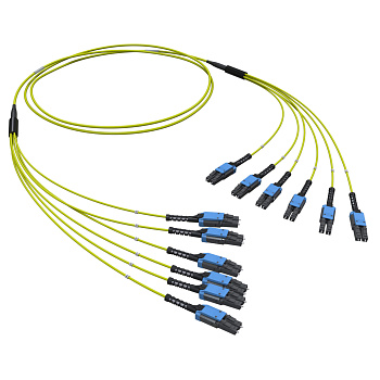 Оптическая разветвительная сборка 12ОВ 9/125 OS2, 6хLC-UPC Duplex Uniboot/6хLC-UPC Duplex Uniboot, 25м DKC