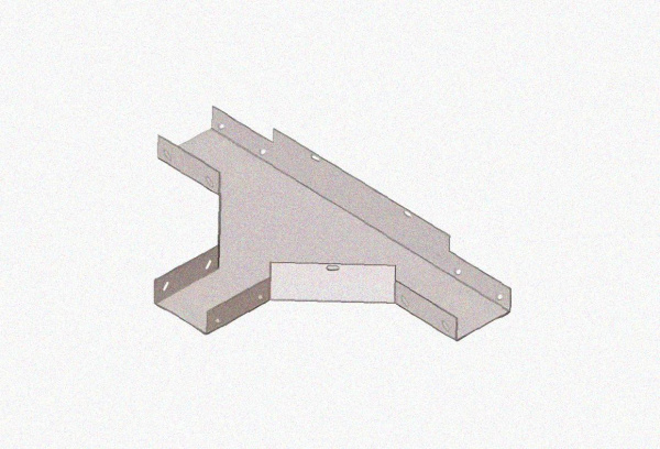 Лоток тройниковый глухой ОТГ 80х80 УХЛ1, оцинкованный лист, S1,0