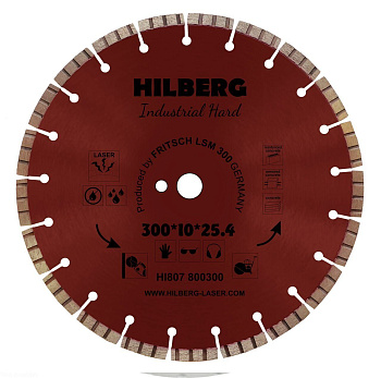 Диск алмазный отрезной 300*25,4*12 Industrial Hard HI807 Hilberg