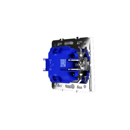 Выключатель с самовозвратом встраиваемый Voltum S70 одноклавишный 10А, (белый глянцевый)