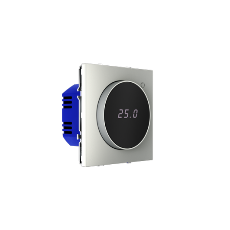 Терморегулятор электронный Voltum S70 с индикацией и датчиком, для теплого пола, (сталь)