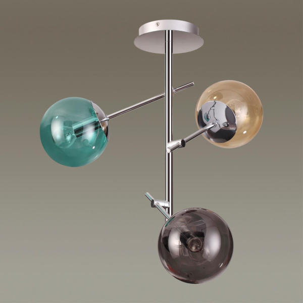 Люстра потолочная E14 3*40W 220V SIERRA хром,разноцветный LUMION