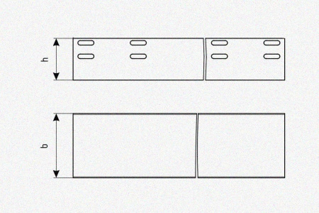 Лоток глухой ЛМГ 80х80х2000 У3, окрашенный, S1,0