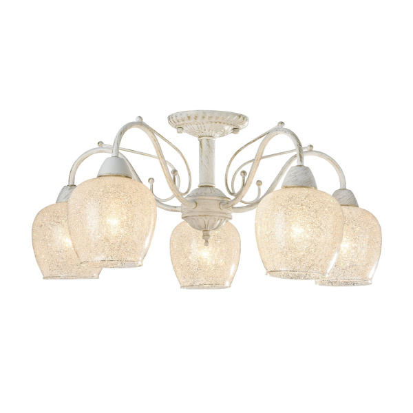 Потолочный светильник 5*E14 60Вт Белый с Золотом IP20 Andri FR2751-PL-05-WG Freya