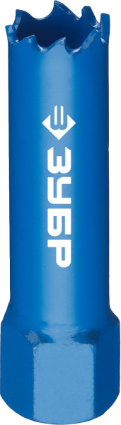 14мм, коронка биметаллическая, быстрорежущая сталь ЗУБР