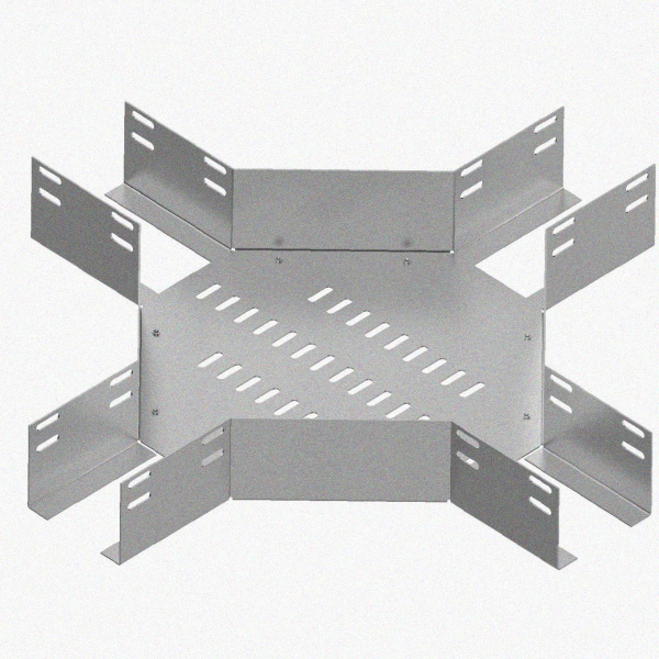 Лоток крестообразный глухой КМГ 200х200 УТ1,5, оцинкованный лист S1,0