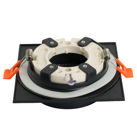 Светильник потолочный встраиваемый, 15W 230V GX53, IP44, черный, квадрат, без лампы, DL505 Feron