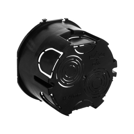 Подрозеточная коробка для сплошных стен, черная, под 2 модуля DKC