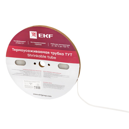 Термоусаживаемая трубка ТУТ 8/4 прозрачная рулон PROxima EKF