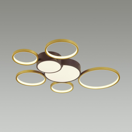 Люстра потолочная димм.с ДУ LED 126W 8316Лм 220V NORBERT черный,матовое золото LUMION